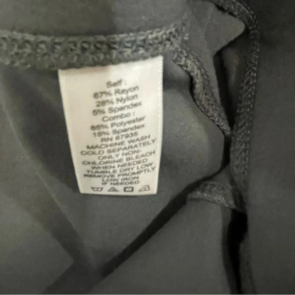 Logo by Lori Goldstein Gray Velour Leg Panel Elastic Waist Pull On Pants - Picture 5 of 5